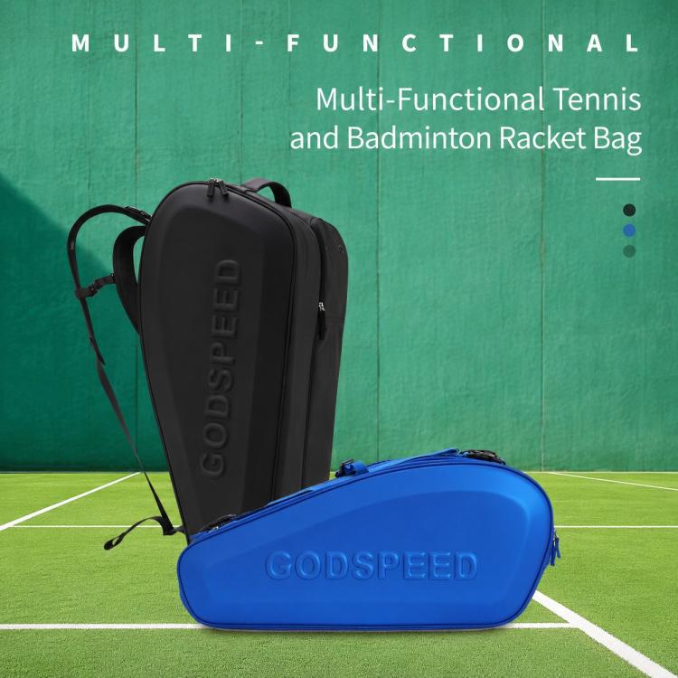 GODSPEED 3D Hard-Shell Tennis Badminton Rackets Large-Capacity Storage Sports Backpack, G2505