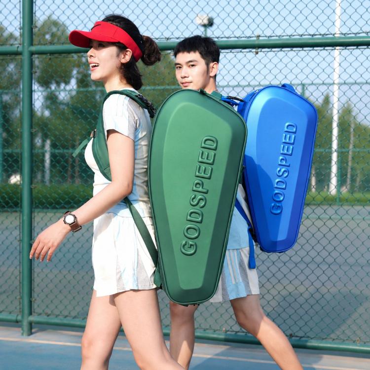 GODSPEED 3D Hard-Shell Tennis Badminton Rackets Large-Capacity Storage Sports Backpack, G2505