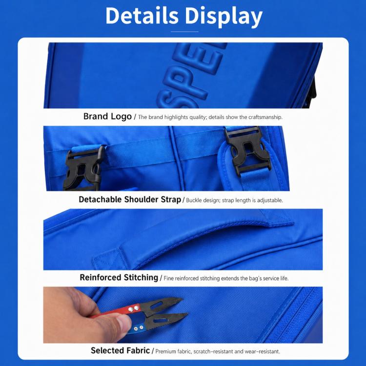 GODSPEED 3D Hard-Shell Tennis Badminton Rackets Large-Capacity Storage Sports Backpack, G2505