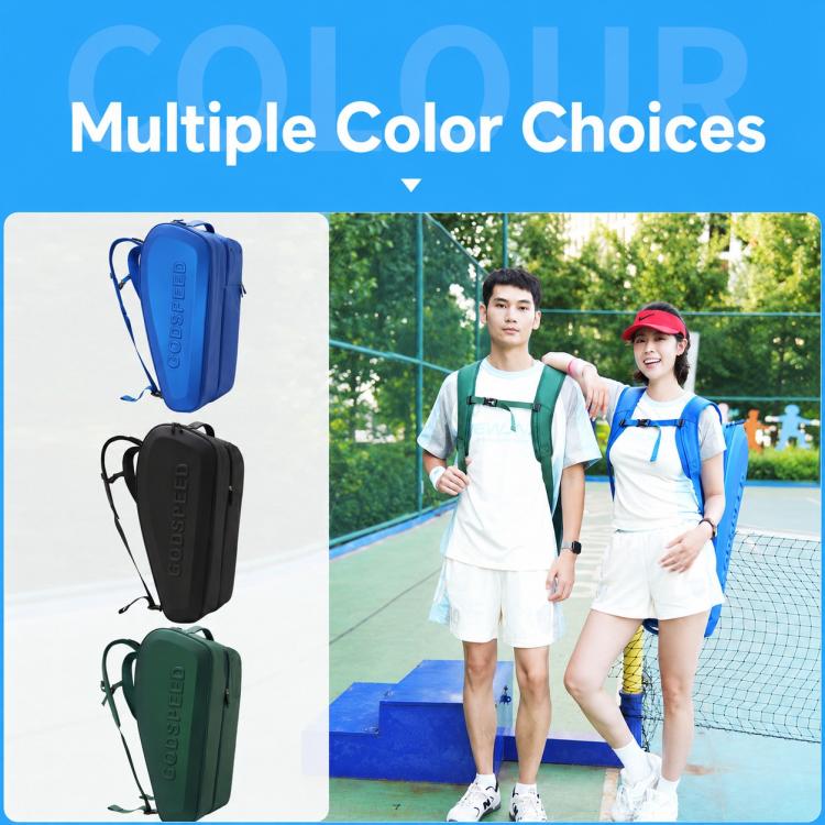 GODSPEED 3D Hard-Shell Tennis Badminton Rackets Large-Capacity Storage Sports Backpack, G2505