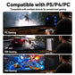 Wireless game controller with dual joysticks, black and white, for PS5/PS4/PC