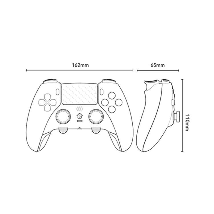 Wireless game controller size diagram with 162mm width and 65mm height