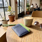 Square Leather Card Holder Luggage Tag with Lanyard