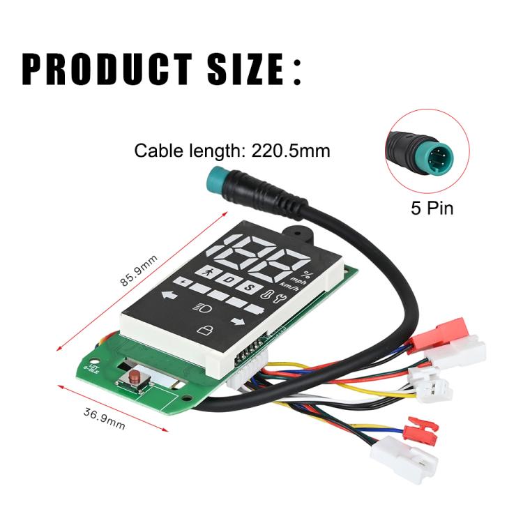 Electric Scooter Dashboard Display Circuit Board with Turn Signal Indicator, For Xiaomi 6 Dashboard Display Board