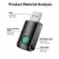 Black wireless CarPlay/Android Auto adapter with green LED ring and USB plug