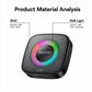 Yesido AI box adapter with RGB light ring, ABS black smart box