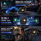 3-in-1 car smart AI box adapter with black circuit-top unit and side ventilation slots