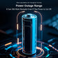 Black mini security camera with battery-style light effect around the body