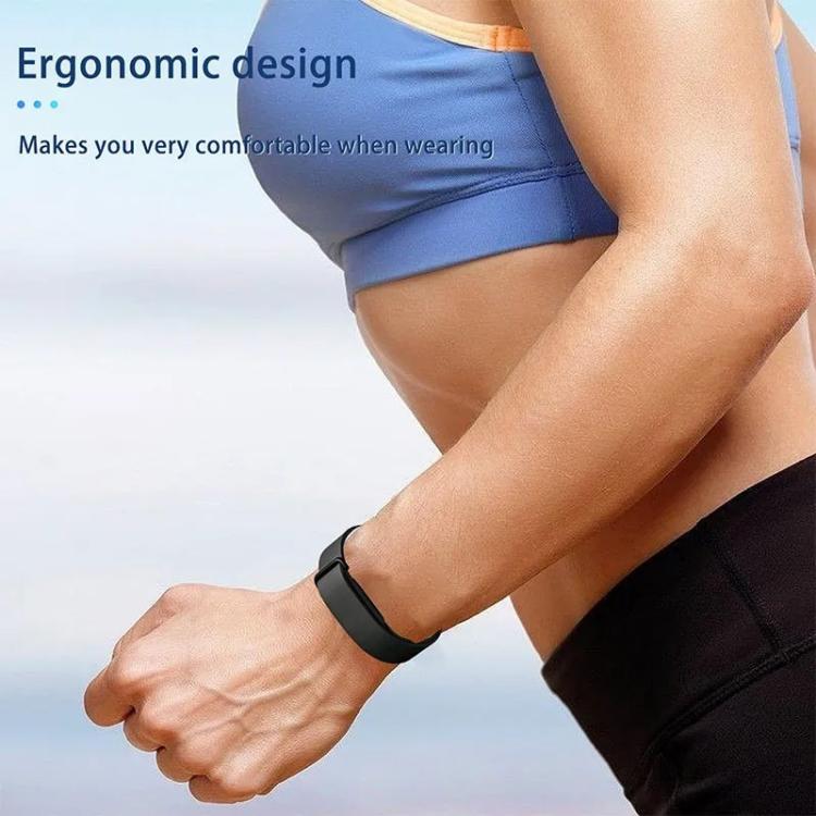 Solid Color PU Leather Loop Watch Band, For Google Fitbit Air