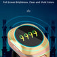 Smart counter ring with bright glowing oval display and gold ring band