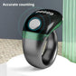 Adjustable smart prayer counter ring, black with green band and bright blue-lit ring screen