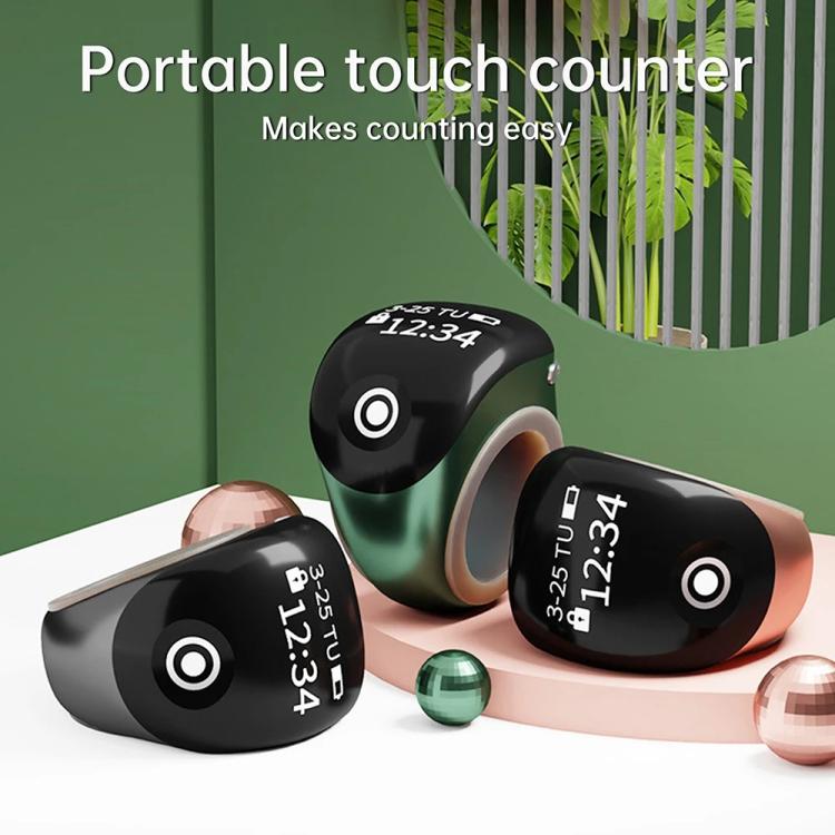 S8 Pro Adjustable Size Touch Smart Bluetooth Prayer Ring Counter, S8 Pro (Black), S8 Pro (Green), S8 Pro (Rose Gold)