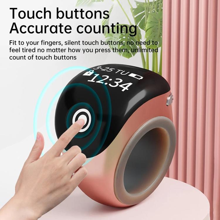 S8 Pro Adjustable Size Touch Smart Bluetooth Prayer Ring Counter, S8 Pro (Black), S8 Pro (Green), S8 Pro (Rose Gold)