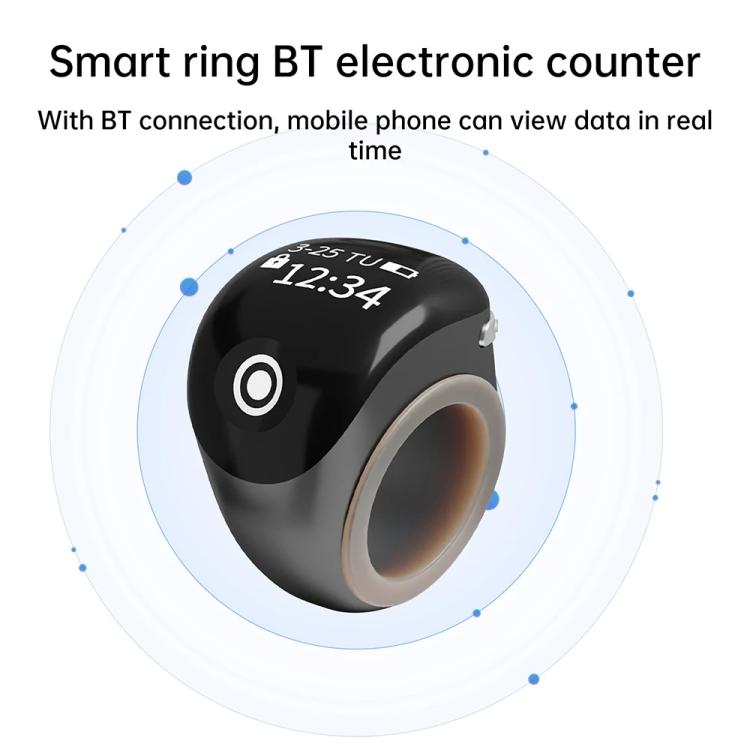 S8 Pro Adjustable Size Touch Smart Bluetooth Prayer Ring Counter, S8 Pro (Black), S8 Pro (Green), S8 Pro (Rose Gold)