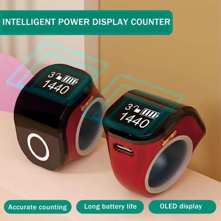S10 Adjustable Size Touch Smart Bluetooth Prayer Ring Counter, S10 (Black), S10 (Pink), S10 (Purple), S10 (Red), S10 (Green)