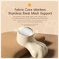 White electric lint remover with cat paw head and circular stainless mesh opening