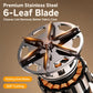 Electric lint remover head with visible multi-blade stainless cutter mechanism