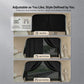 Black adjustable car window shade curtain set with full blackout and light air modes