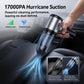 2-in-1 handheld car vacuum and tire inflator vacuum head with transparent dust chamber