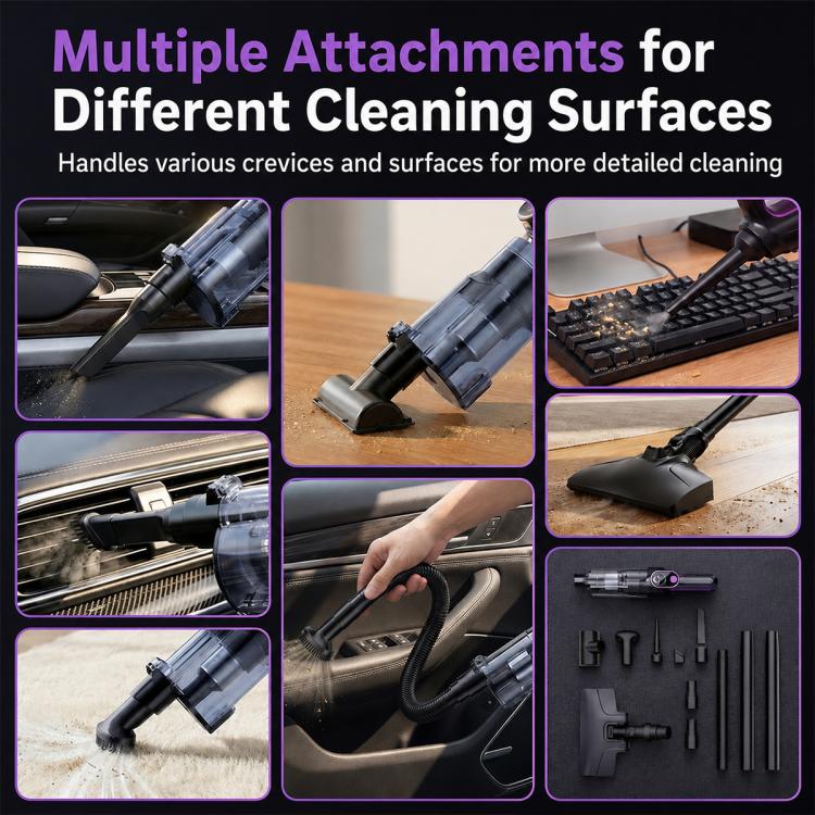 SUITU Smart Brushless Handheld Car Vacuum Cleaner, Standard Version, with Extension Pole+Large Floor Brush