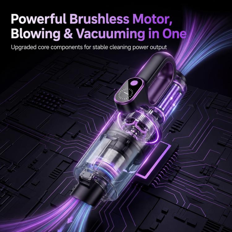 SUITU Smart Brushless Handheld Car Vacuum Cleaner, Standard Version, with Extension Pole+Large Floor Brush