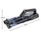 Handheld car vacuum cleaner showing overall dimensions and compact nozzle head