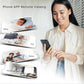 Black mini cube Wi‑Fi camera shown with phone app remote viewing