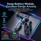 Handheld vacuum cleaner with detachable battery module shown with multiple battery packs