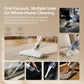 Cordless vacuum with multiple cleaning attachments and nozzle for floors and corners