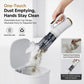Handheld vacuum with one-touch dust emptying cup and detachable washable container