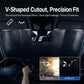 V-shaped windshield sunshade edge detail with iridescent reflective surface