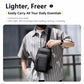 Men's black crossbody chest bag with adjustable shoulder strap and front zipper