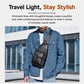 Men's vintage PU leather crossbody sling bag in dark brown/black with adjustable strap