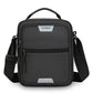 Men’s large crossbody bag in dark gray, with front zip pocket and adjustable shoulder strap
