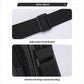 Black crossbody bag strap with adjustable buckle and reinforced connection ring