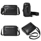 WEIXIER D1227 Simple PU Leather Waterproof Large Capacity Shoulder Crossbody Bag