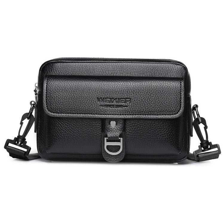 WEIXIER D1229 Lychee Texture Shoulder Crossbody Bag Large Capacity Waterproof Sling Bag