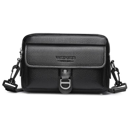WEIXIER D1229 Lychee Texture Shoulder Crossbody Bag Large Capacity Waterproof Sling Bag