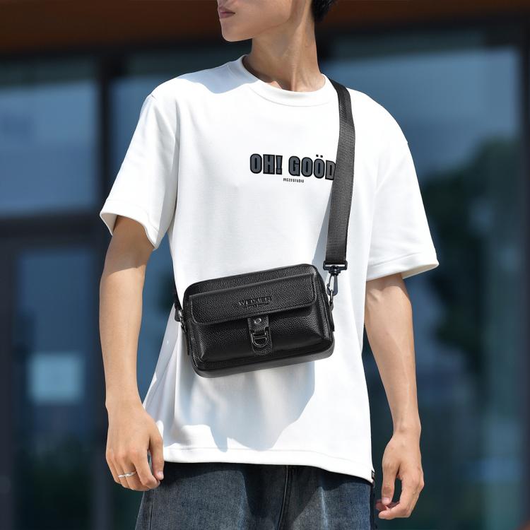 WEIXIER D1229 Lychee Texture Shoulder Crossbody Bag Large Capacity Waterproof Sling Bag