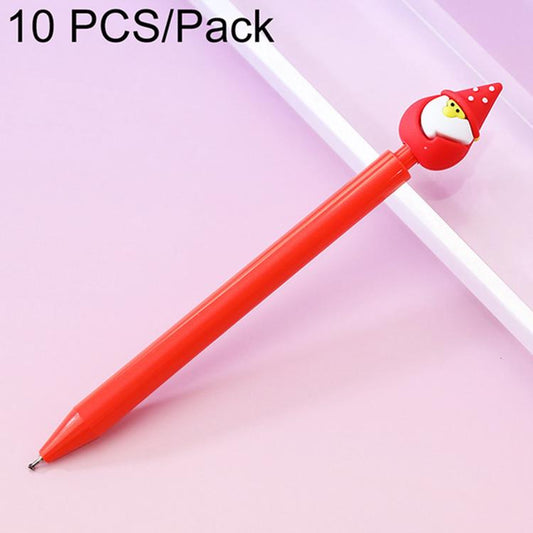 10 PCS/Pack Christmas Stress Relief Retractable Medium-oil Ballpoint Pen, Christmas Topper 1, Christmas Topper 2, Christmas Topper 3, Christmas Topper 4, Cartoon Topper 1, Cartoon Topper 2, Cartoon Topper 3, Panda Topper