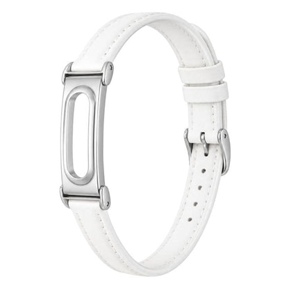 xDfind Integrated Metal Case Slim Waist Female PU Leather Watch Band, For Google Fitbit Air