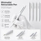 10 PCS/Pack Retractable Minimalist White Ballpoint Pen, 1.0mm Bullet Tip