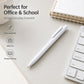 10 PCS/Pack Retractable Minimalist White Ballpoint Pen, 0.7mm Bullet Tip