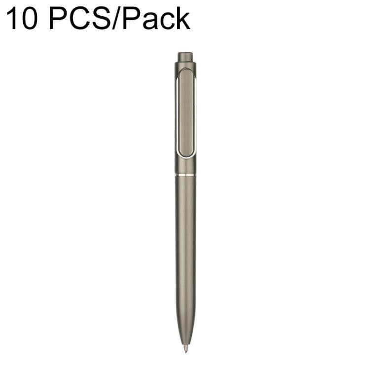 Silver retractable gel pen, 0.5mm bullet tip