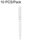 White retractable gel pen, 0.5mm bullet tip