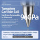 Gel pen bullet tip with metal ball point, close-up