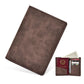 RECHRSLM PU Leather Passport Document Storage Card Bag