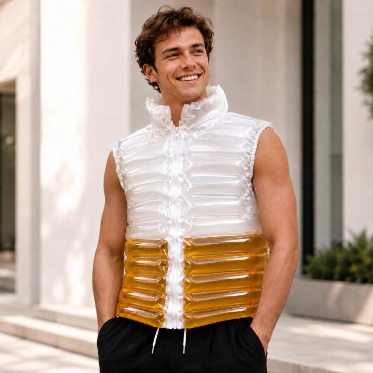 Transparent Beer-Filled Jacket for Pools, Beer Jacket, Beer Vest, Beer Guitar