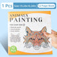 Kids animals painting coloring book cover with colorful fox mandala art, 12 pieces