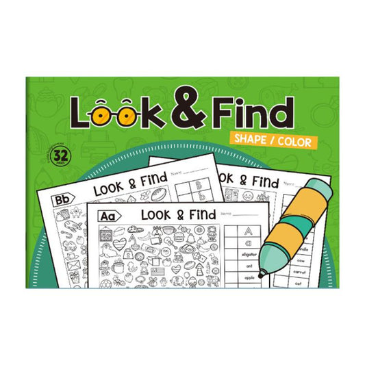Look and Find Activity Coloring Book for Kids 32-Page Concentration Training Picture Puzzle Book